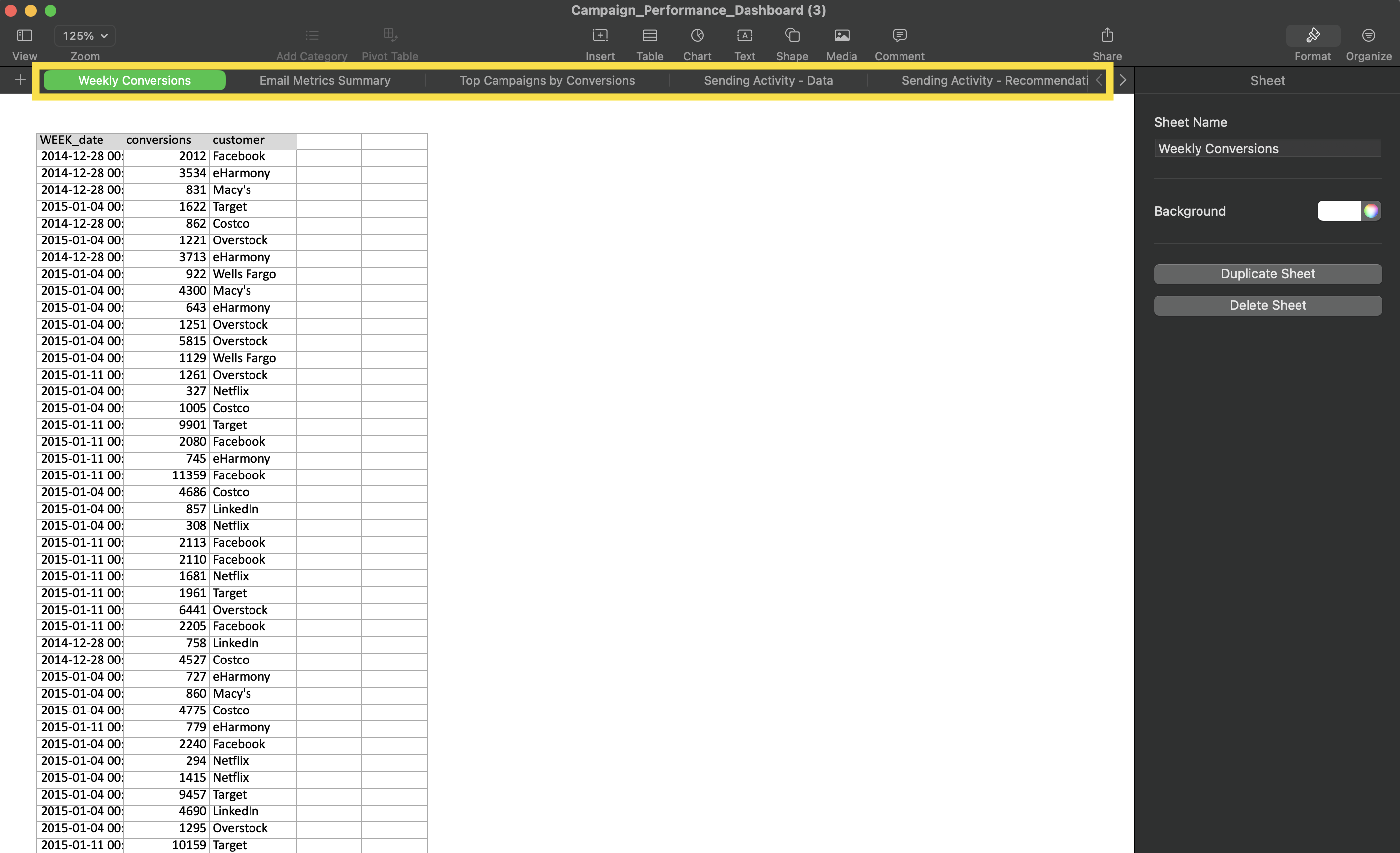 Excel Export